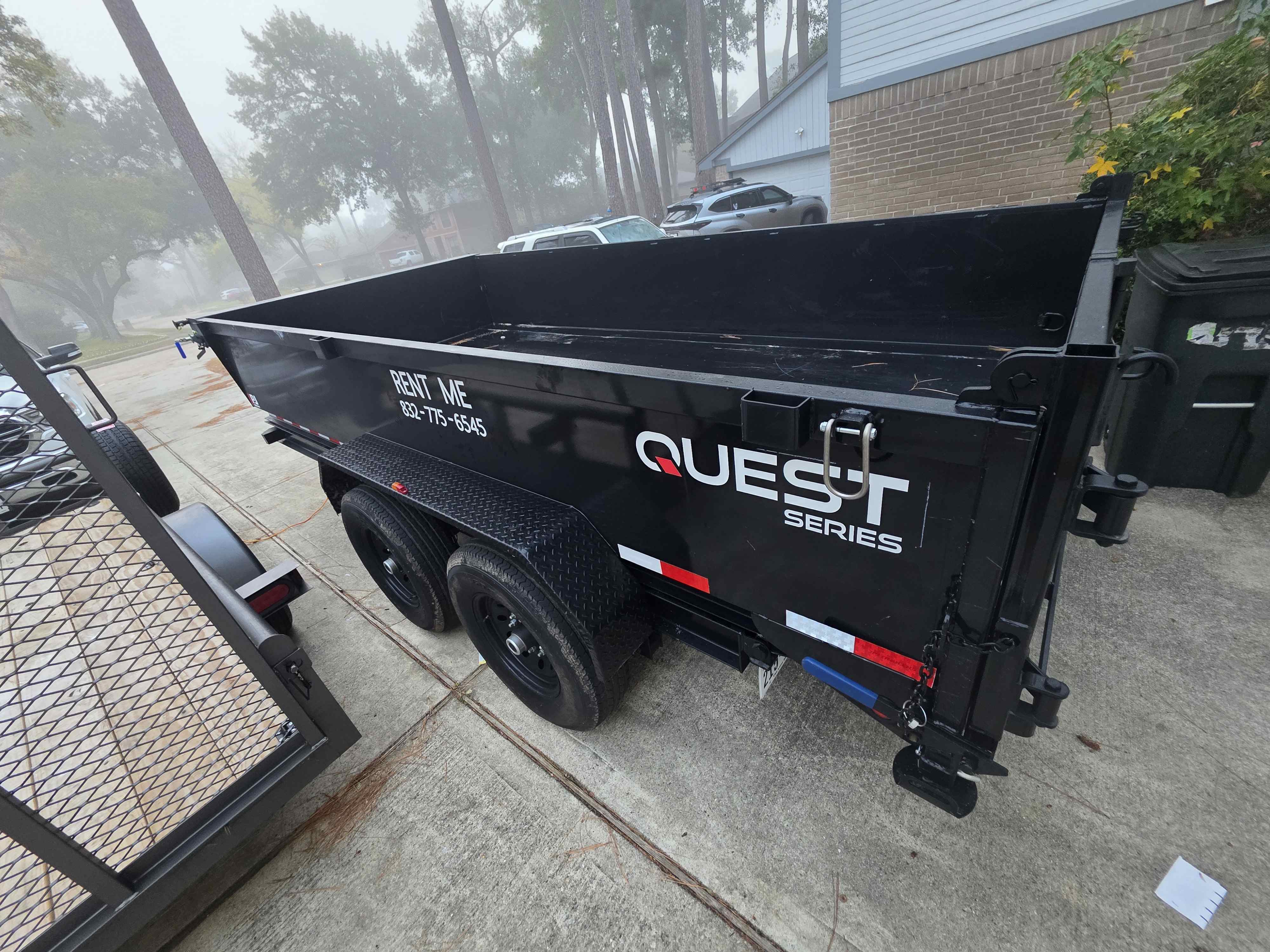 14x7 Dump Trailer #3 Quest Series side view